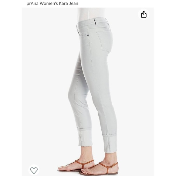 prAna Kara White Five Pocket Denim Jeans Size 12/31 Model #W4KARA115 - Picture 3 of 13
